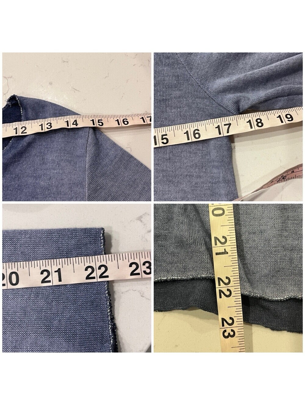 Made in Italy Blue Knit Long Sleeve Top Small Coastal Beachy Preppy Lightweight - Picture 6 of 9